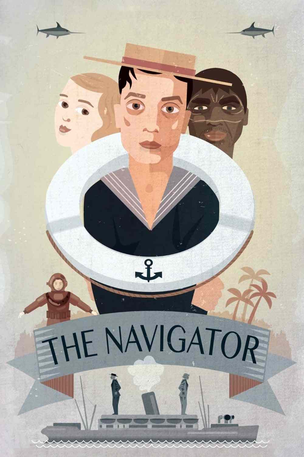 Buster Keaton : The Navigator - Colorized